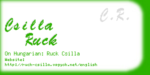 csilla ruck business card